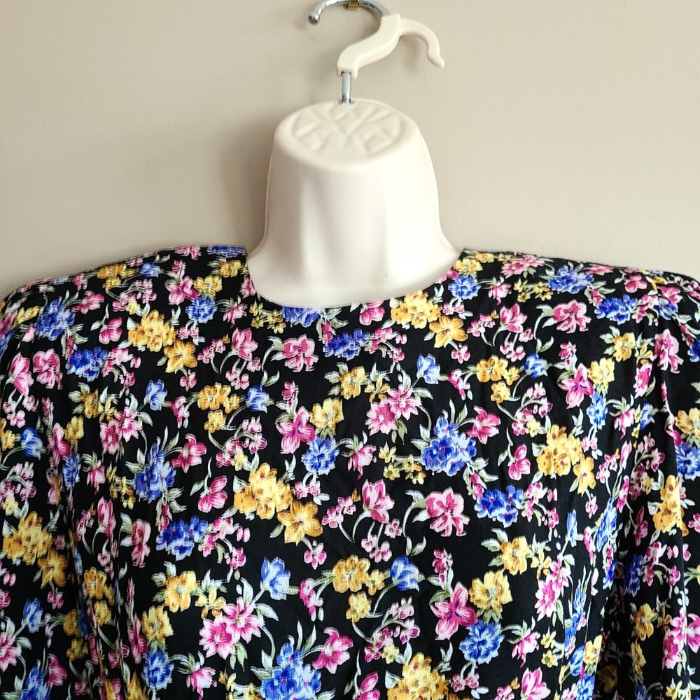 Karin Stevens vintage new with tag floral summer maxi dress. New old stock. - Picture 3 of 11